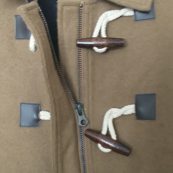 Lands End Wool Coat w/ Wooden Toggle Rope Closure - Picture 7 of 9